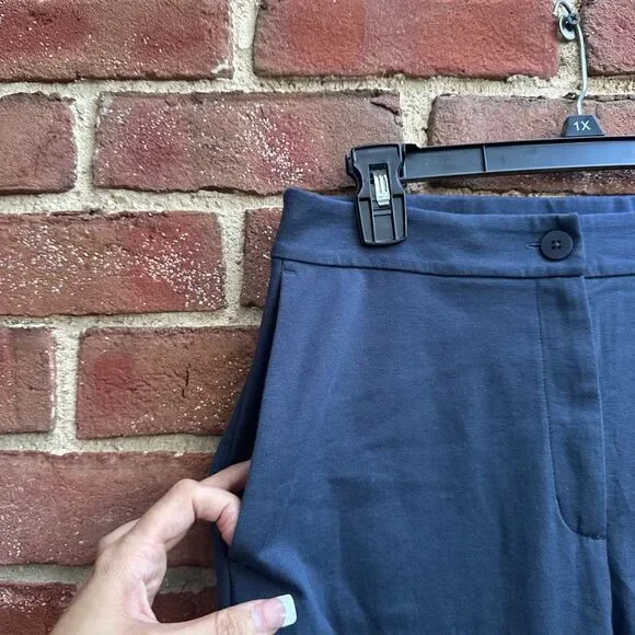 Eileen Fisher $198 Flex Ponte Straight Pants ocean Blue Petite Small NEW